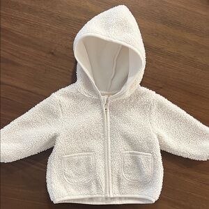 Cozy White Sherpa Baby Hoodie